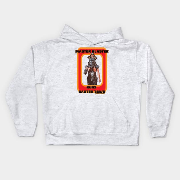 Master Blaster Runs Barter Town Kids Hoodie by NerdCaveRetro